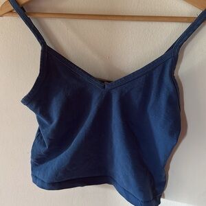 Jungmaven Cobalt Blue Spaghetti Strap Top Crop